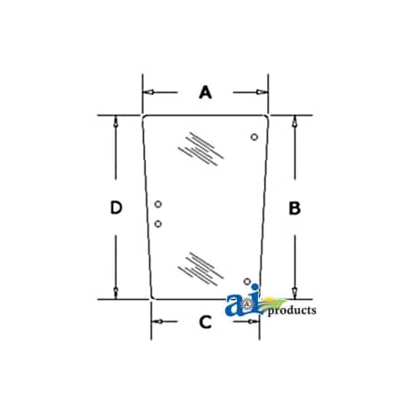 A & I Products Glass, Side (RH/LH) 38" x24" x2" A-3302705M5